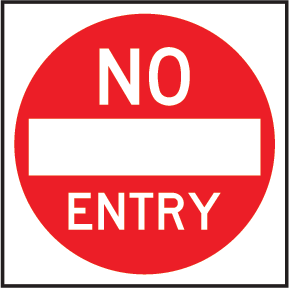 No entry Symbolic | MMS-REG-3