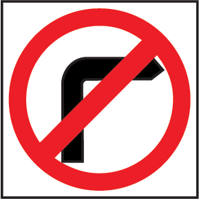 No right turn Symbolic | MMS-REG-4(R)