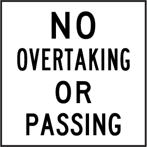 No overtaking or passing | MMS-REG-5
