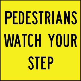 Pedestrians watch your step | MMS-PED-4