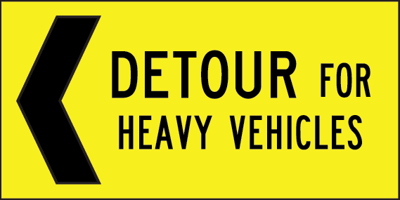 Detour for heavy vehicles (L) | MMS-DIV-2(L)