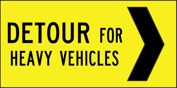 Detour for heavy vehicles (R) | MMS-DIV-2(R)