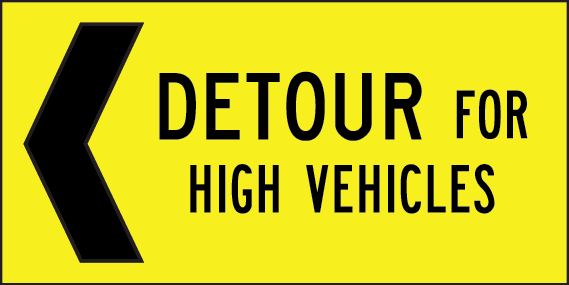 Detour for high vehicles (L) | MMS-DIV-3(L)