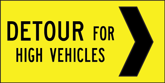 Detour for high vehicles (R) | MMS-DIV-3(R)