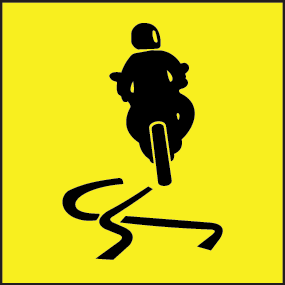 Slippery road motorcycle Symbolic | MMS-RC-7