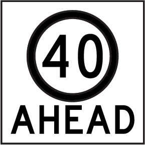 Speed ahead sign | MMS-ADV-3