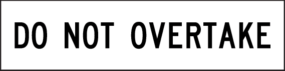 Do not overtake | MMS-ADV-10