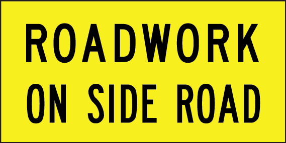 Roadwork on side road | MMS-ADV-41