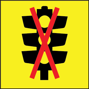 Traffic signal not working Symbolic | MMS-ADV-50
