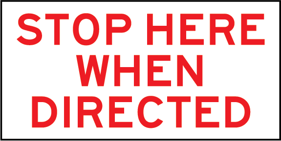 Stop here when directed | MMS-ADV-82