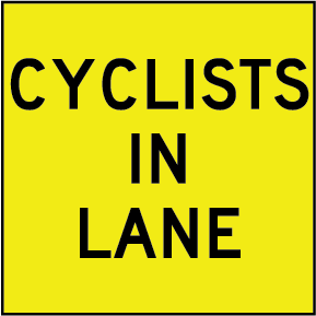 Cyclists in lane | MMS-ADV-88