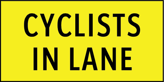 Cyclists in lane | MMS-ADV-89