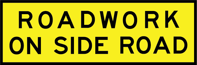 Roadwork on side road | T1-25