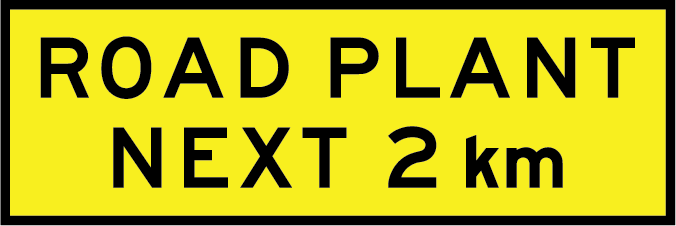 Road plant next 2 km | T1-26