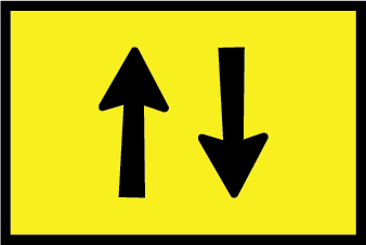 One lane each way Symbolic | T2-24