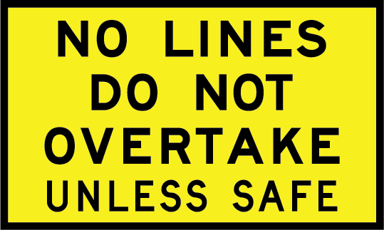 No lines do not overtake unless safe | T3-12