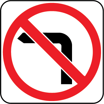 No Left Turn Symbolic | R2-6(L)