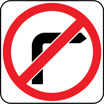 No Right Turn Symbolic | R2-6(R)