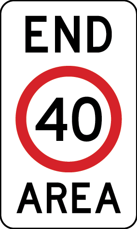 End Area Speed Limit | R4-11