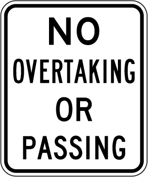 No Overtaking Or Passing | R6-1