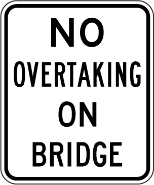 No Overtaking On Bridge | R6-2