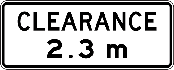 Clearance 2.3 m | R6-12