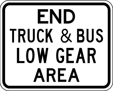End Truck And Bus Low Gear Area | R6-23