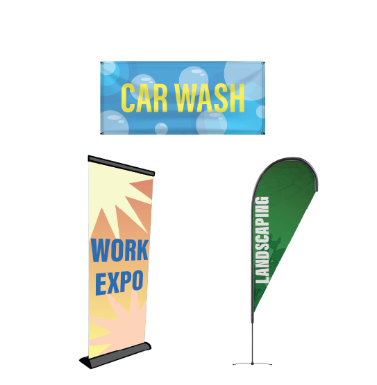Large promotional custom signage display