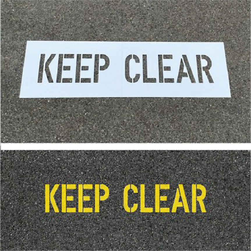 Custom marking stencil signage